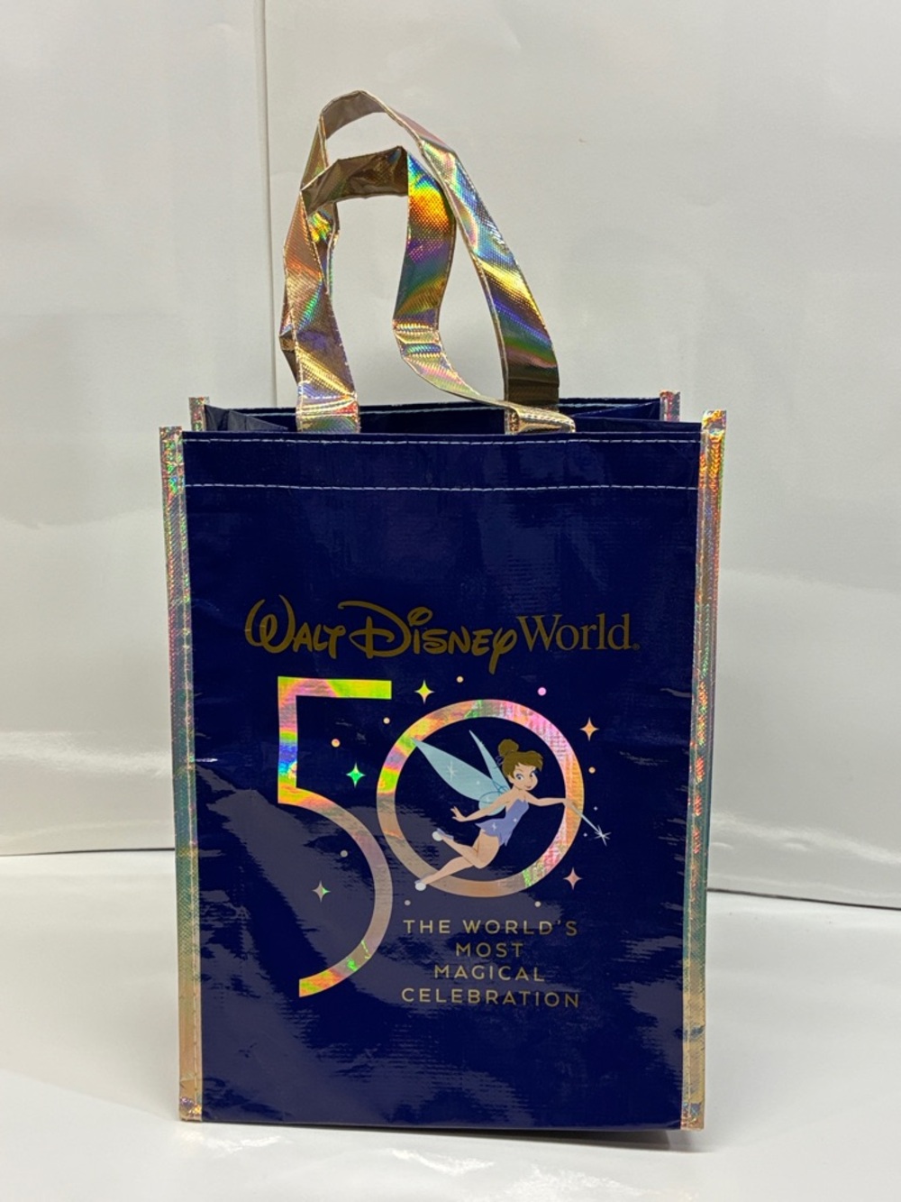 Disney Walt Disney World 50th Navy Holographic Tote Bag